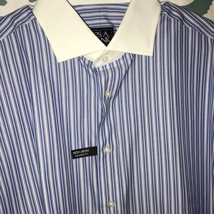 Jos. A. Bank Blue and White Stripe Dress Shirt